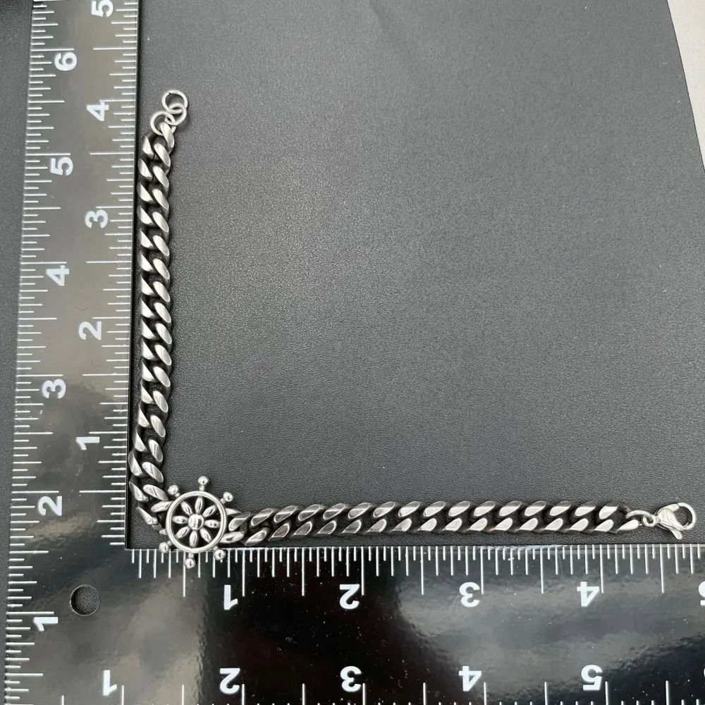 Timone-Bracciale da uomo in Acciaio - BAU-600-A115