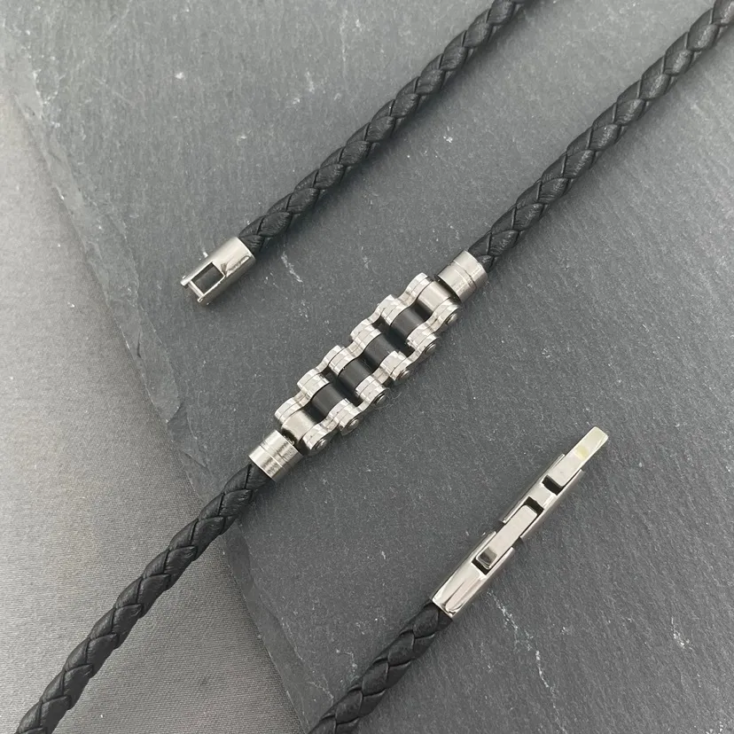 Catena Bici-Bracciale in Acciaio da Uomo - BAU-600-B152