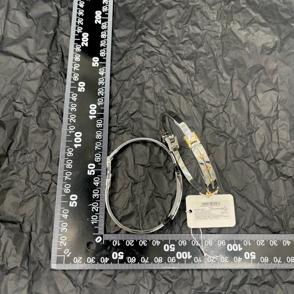 Semplice con Croce-Bracciale Rigido in Acciaio da Uomo - BAU-600-H271