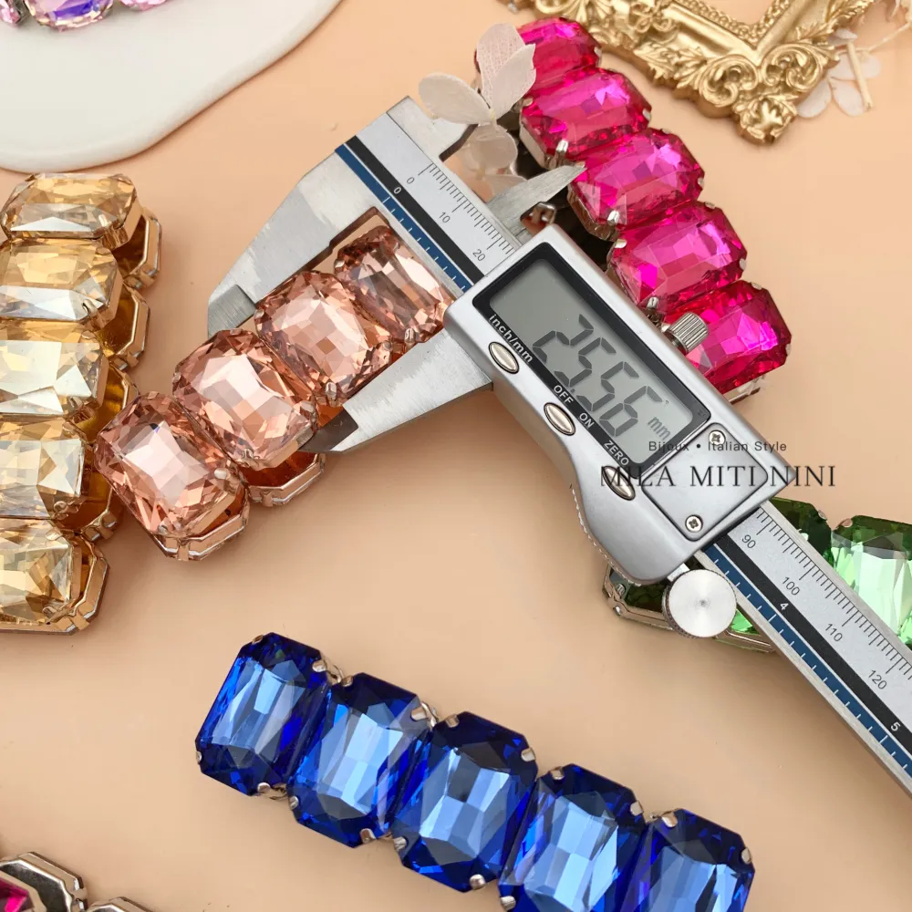 Rettangolare-Bracciale Elastico con Pietre Colorate - BMM-381-196