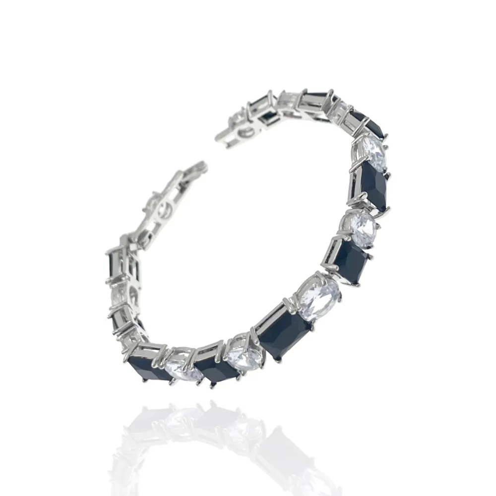 Tennis con Forme-Bracciale in Ottone e Zirconia - BMZ-103-AA741B