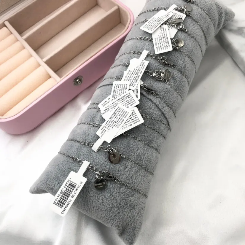 Soggeti Mix- 12 Pz Bracciali in Acciaio con Chiusura a Moschett - BPA103-A1