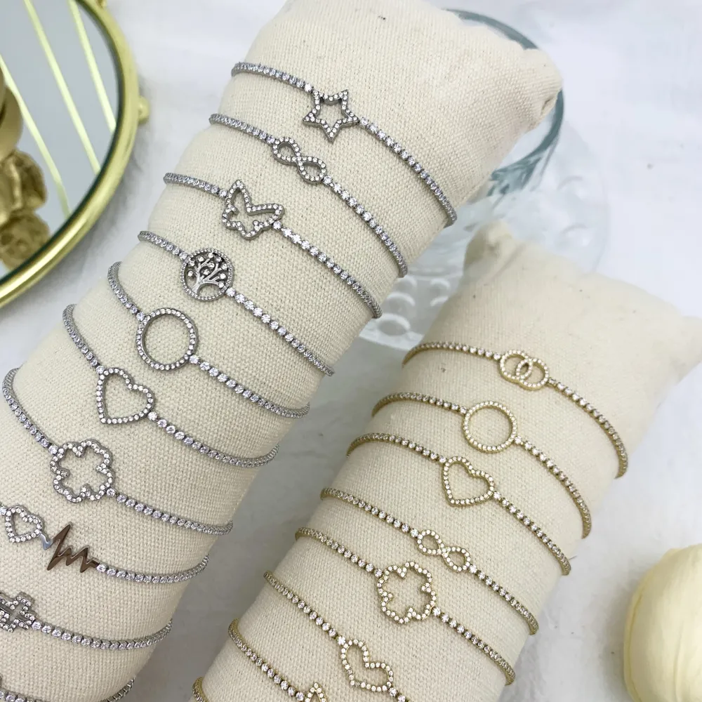 Tennis con Soggetti Mix-12Pz Bracciali in Acciaio - BPA-103-AA2664-2675B