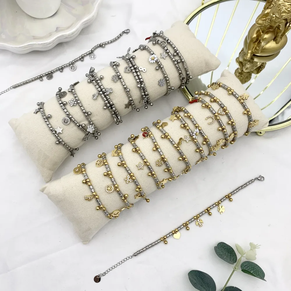 Mix Soggetti-12pz Bracciali in Acciaio con chiusura - BPA-103-AA3724-3736B