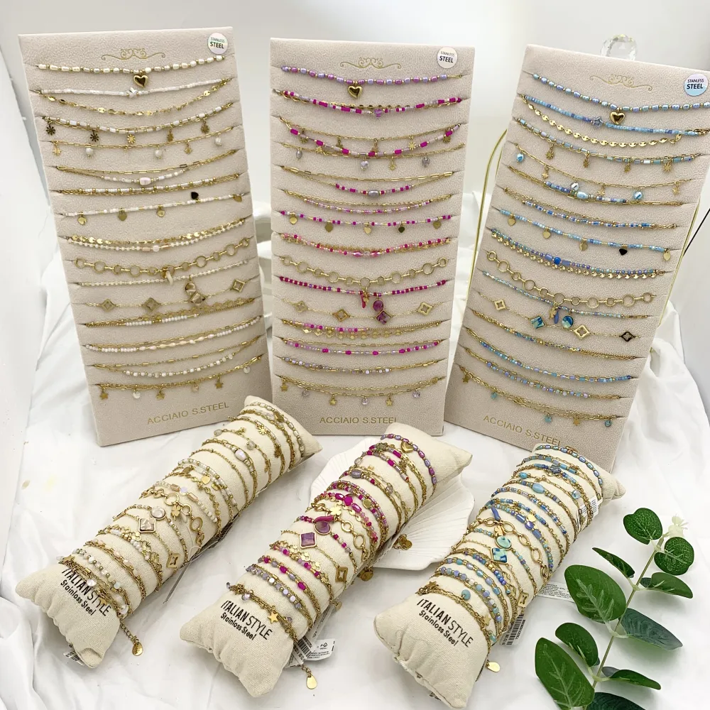 Mix Soggetti-15pz Bracciali in Acciaio - BPA-732-208