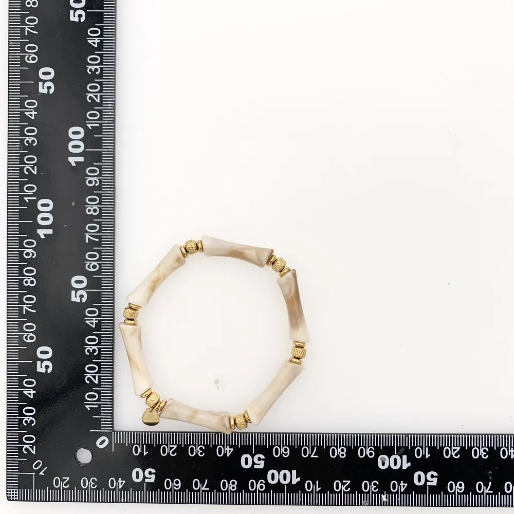 Bambù Colorato-12pz Bracciali Elastici in Acciaio - BPA-732-250