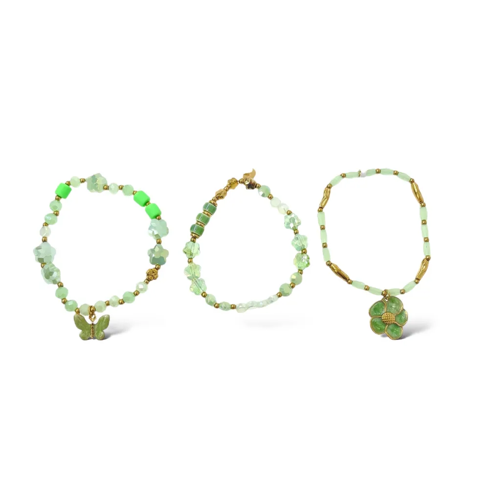 Fiore-Set 3pz Bracciali Elastici in Acciaio - BPA-732-339