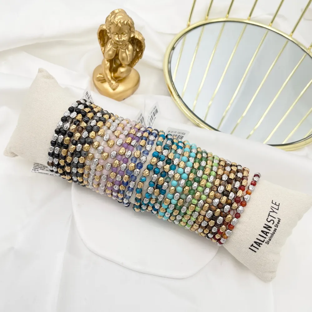 Perline-30pz Bracciali in Acciaio - BPA-732-378