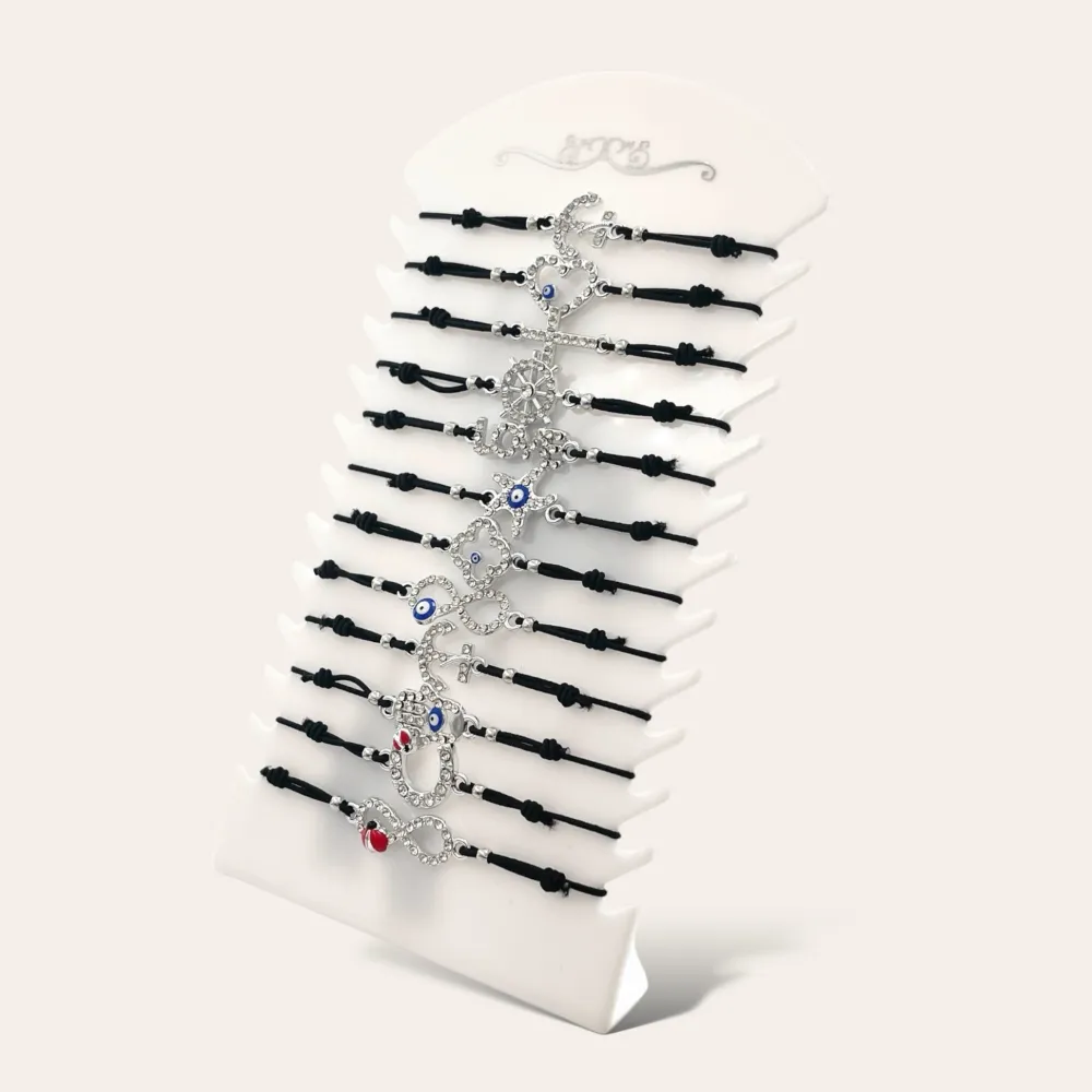 Mix Modelli con Strass -12pz Bracciali con Elastico - BPM-191-143