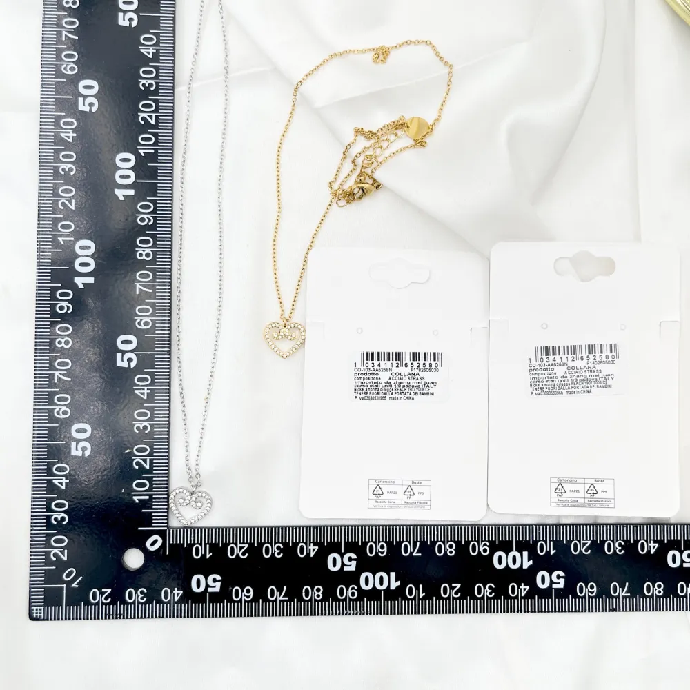 Cuore-Collana Girocollo in Acciaio - CAC-103-5258N