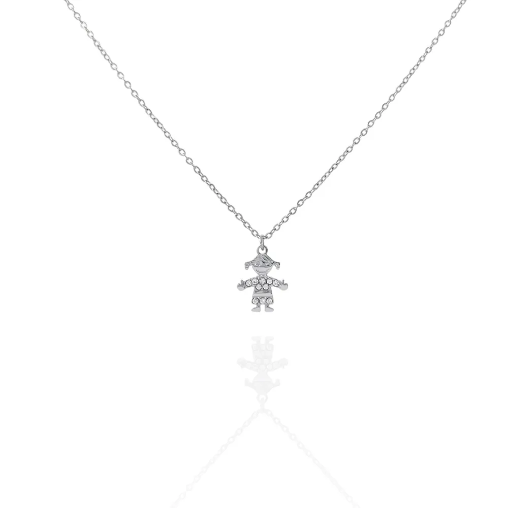 Bimba-Collana Corta in Acciaio - CAC-103-AA1029N