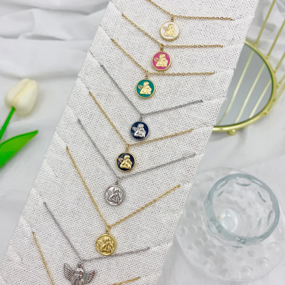 Angelo Smaltato-Collana Girocollo in Acciaio - CAC-103-AA1187N