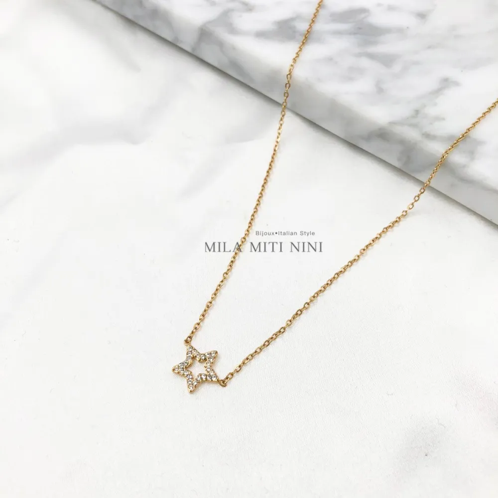 Stella Vuota-Collana Corta in Acciaio - CAC103-AA13