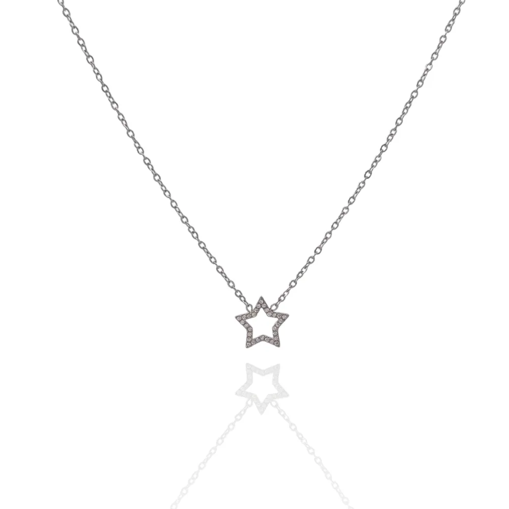 Stella-Collana Corta in Acciaio - CAC-103-AA2822N