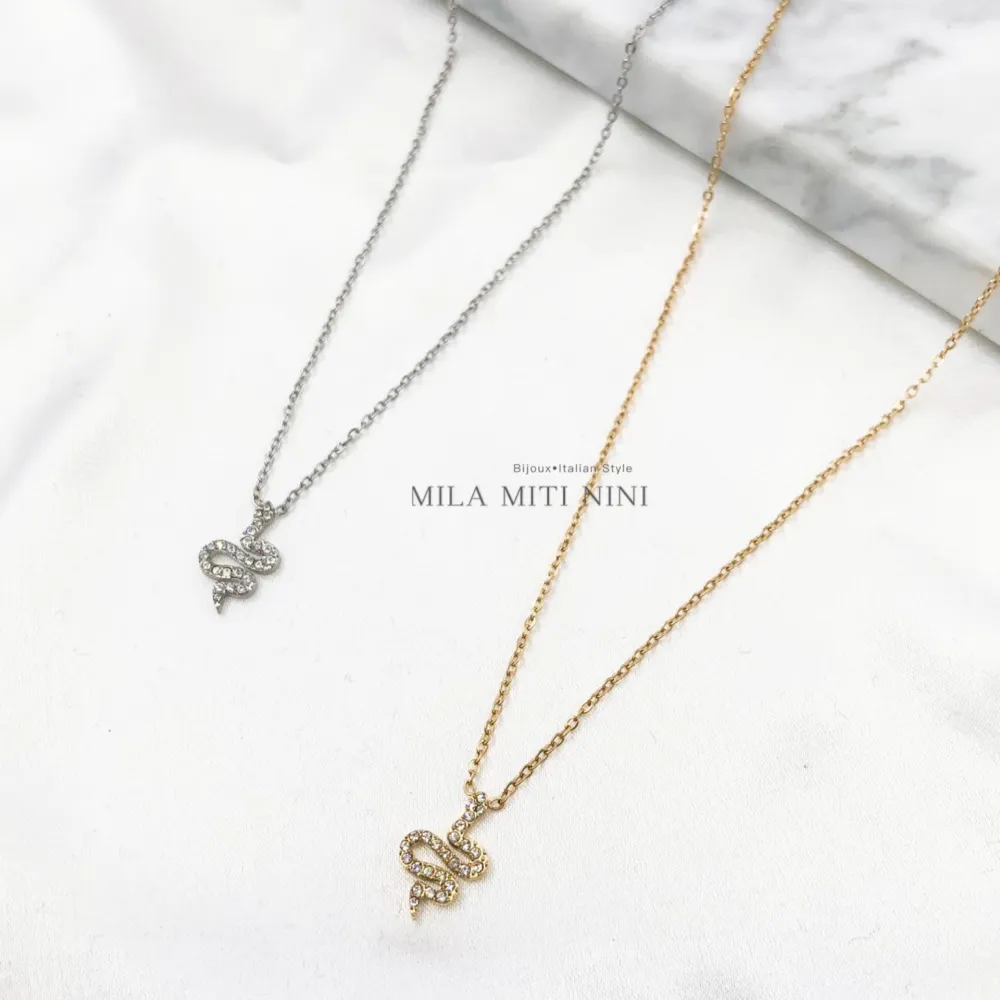 Serpente-Collana Corta in Acciaio - CAC103-AA3