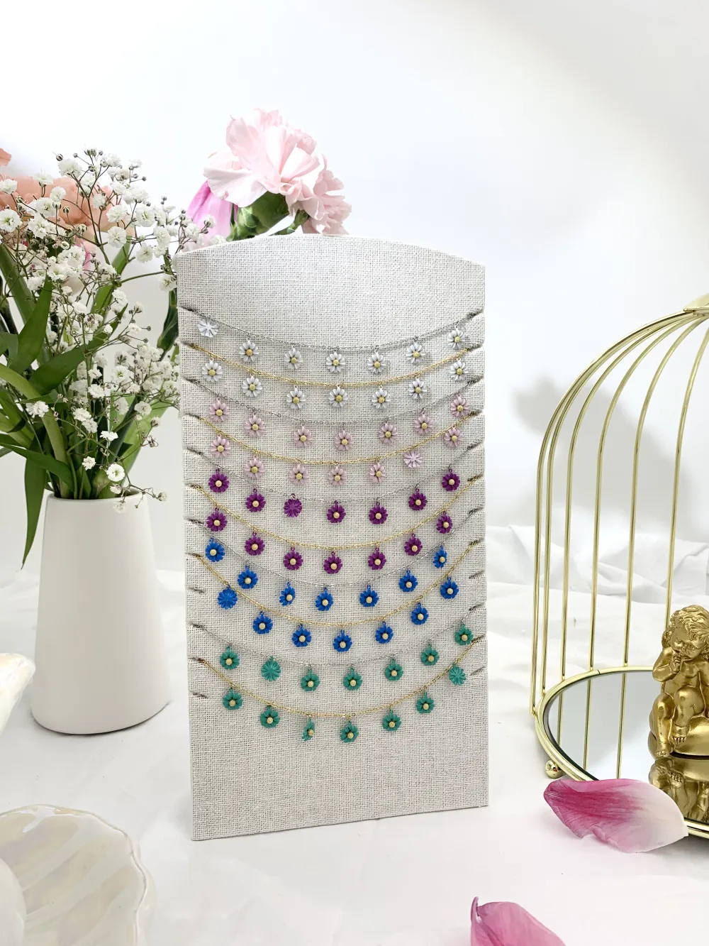 Margherita Smaltata-Collana Corta in Acciaio - CAC-103-AA3450N