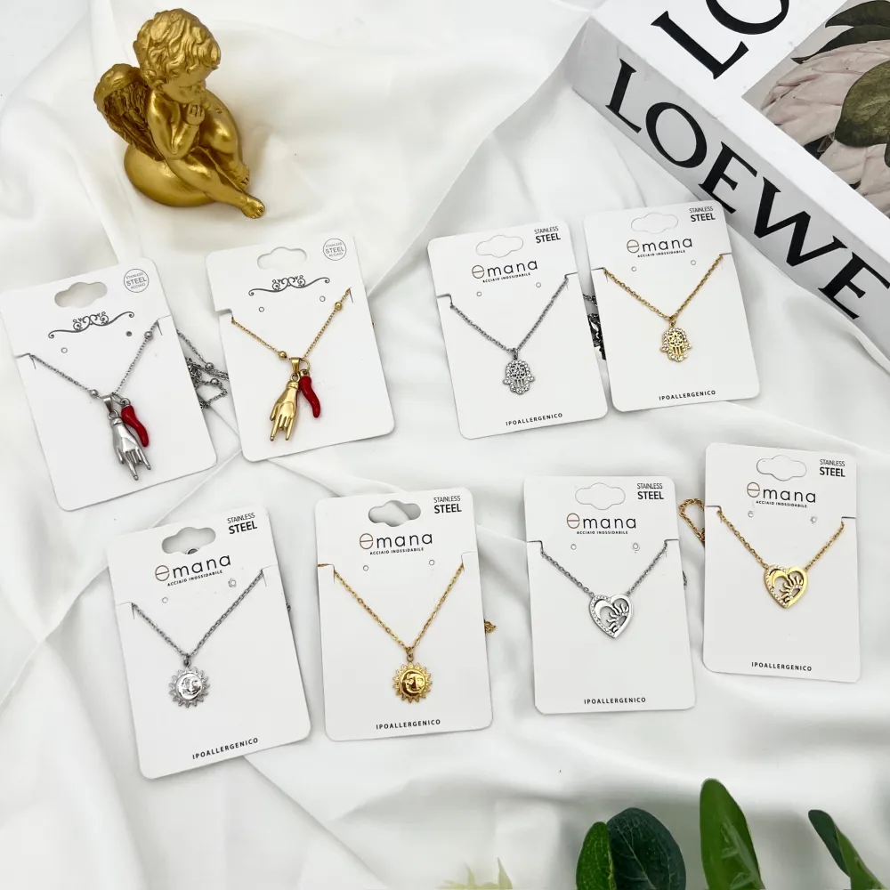 Sole-Collana Corta in Acciaio - CAC-103-AA4428N