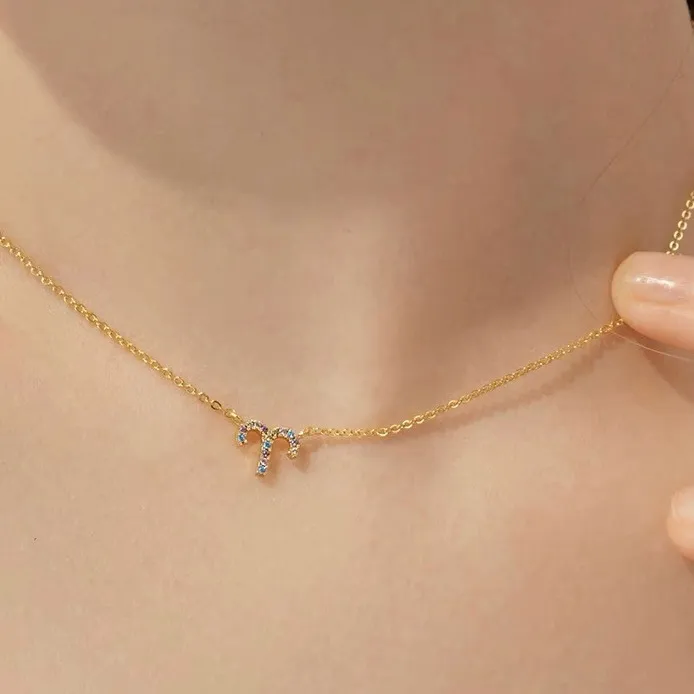 Segni Zodiacali -Collana Corta in Acciaio - CAC-103-AA52N ORO