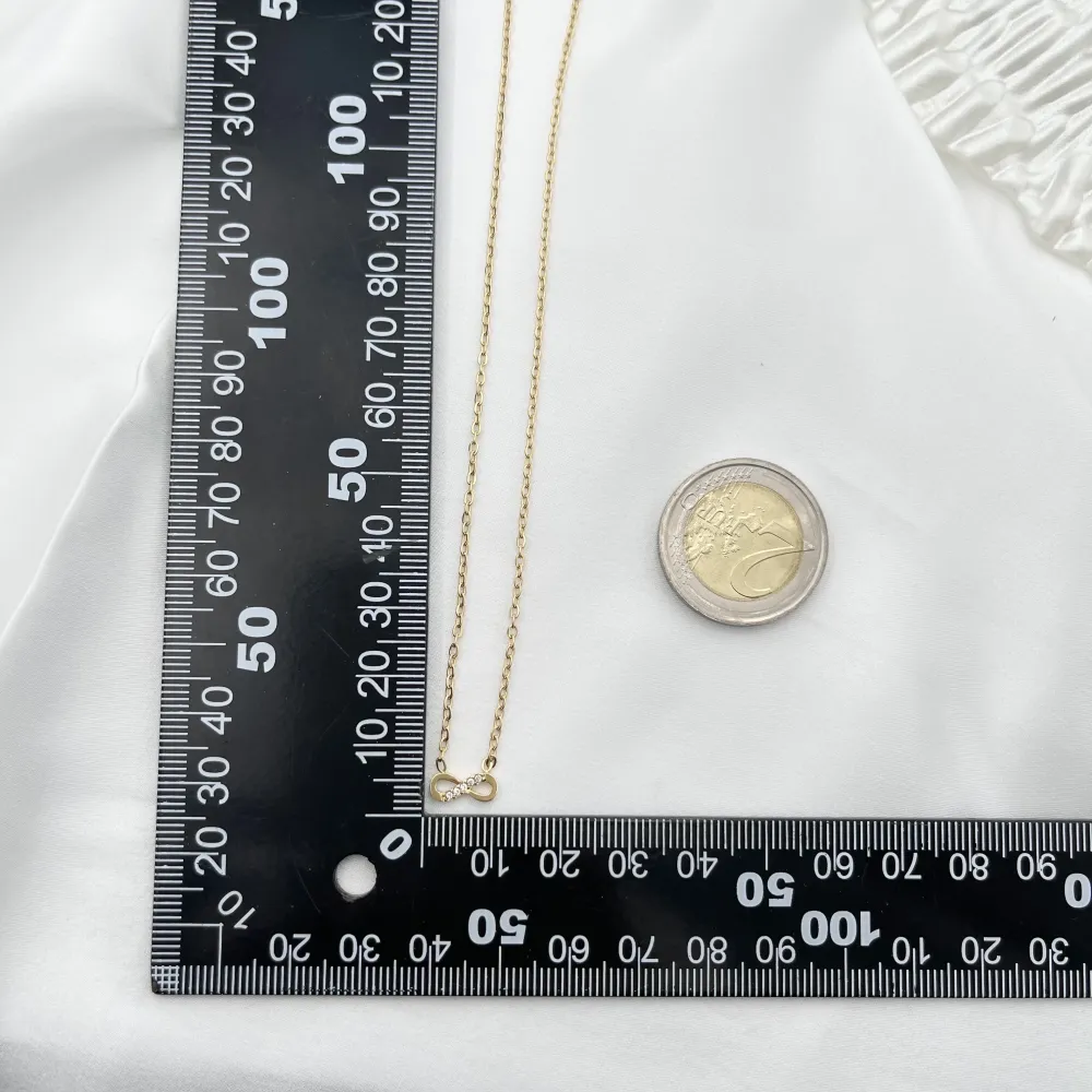 Infinito con Zirconia-Collana Corta in Acciaio - CAC-103-AA575N