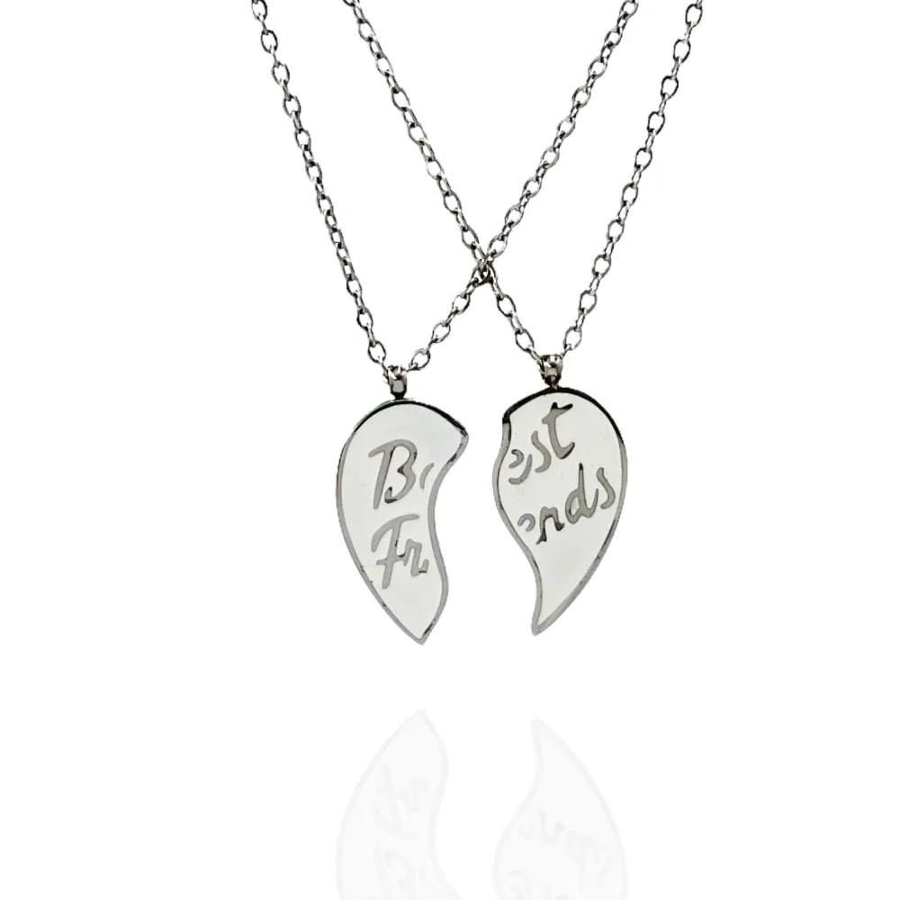 Doppia Collana Amicizia Best Friend -Collana Corta in Acciaio - CAC-103-AA599N