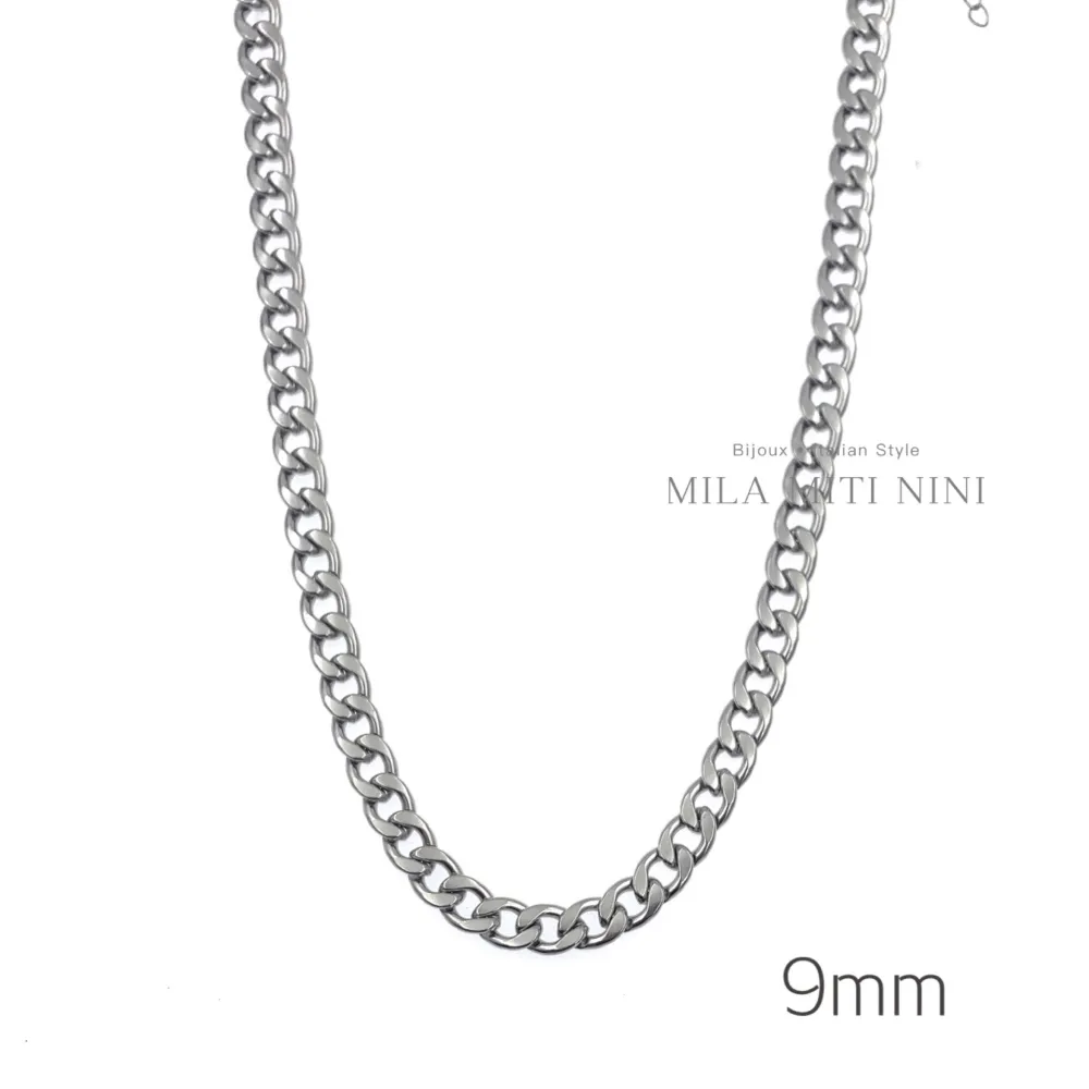 Groumette 10mm-Collana Corta in Acciaio - CAC208-245-246-247