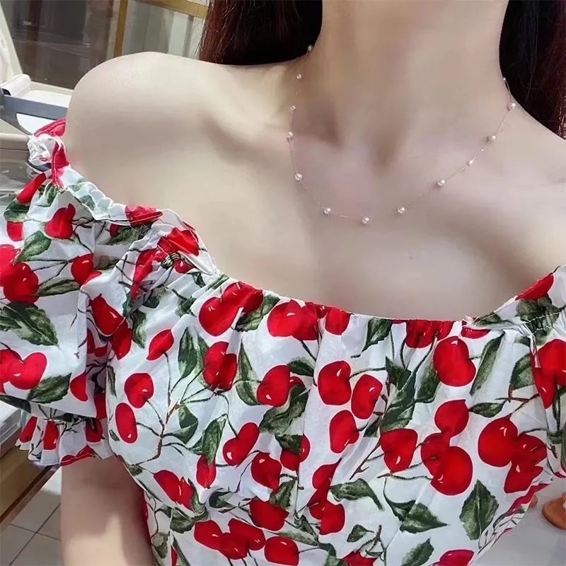 Perla-Collana Corta in Acciaio - CAC-243-55