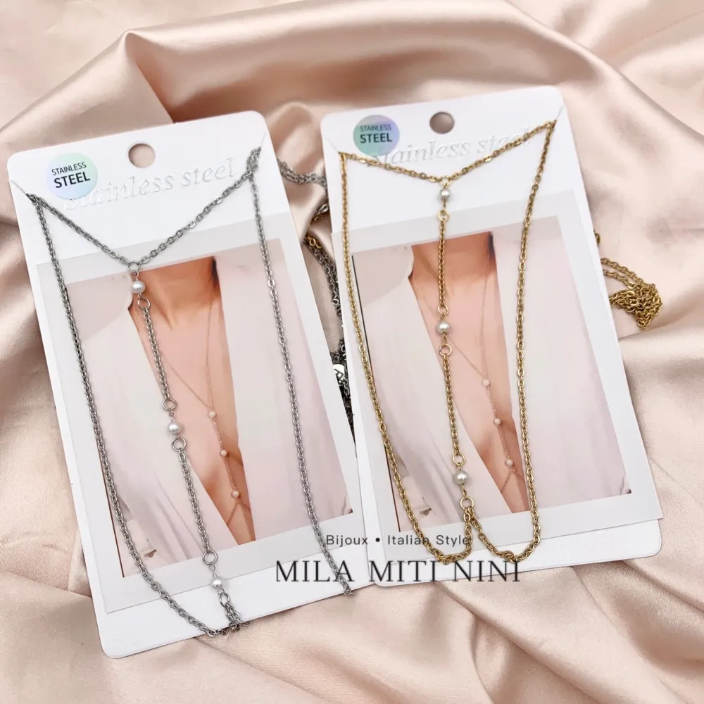 Perla-Catena da Corpo in Acciaio - CAC-413-007