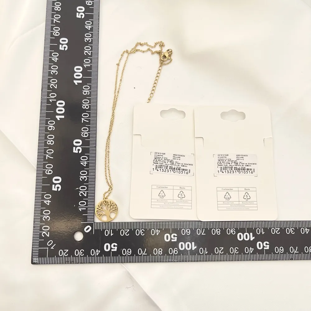 Albero della Vita-Collana Corta in Acciaio - CAC-413-025S