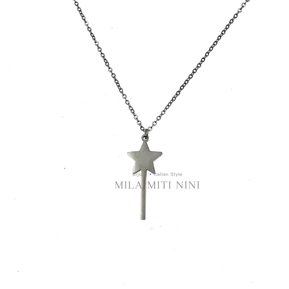 Bacchetta Magica-Collana Corta in Acciaio - CAC413-1706