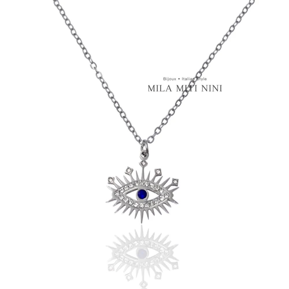 Occhio-Collana Corta in Acciaio - CAC-413-1964