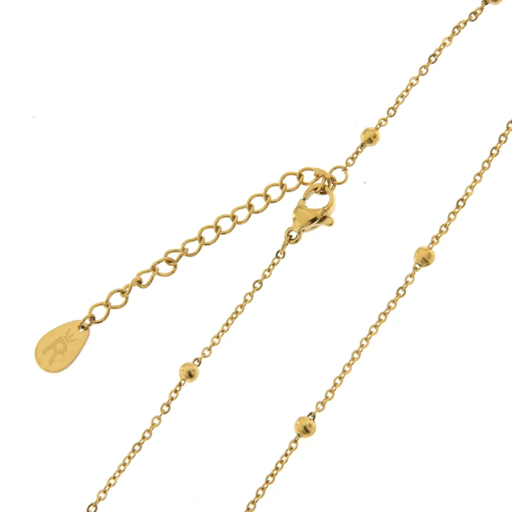 CAC6611-Doppio Cornino- Collana Girocollo in Acciaio - CAC413-2075-2143-Doppio Cornino- Collana  in Acciaio