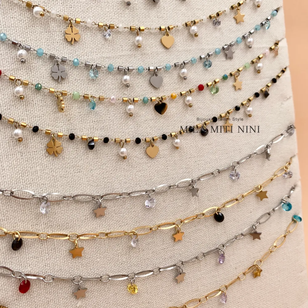 Stella Zirconia -Collana Corta in Acciaio - CAC-413-2116