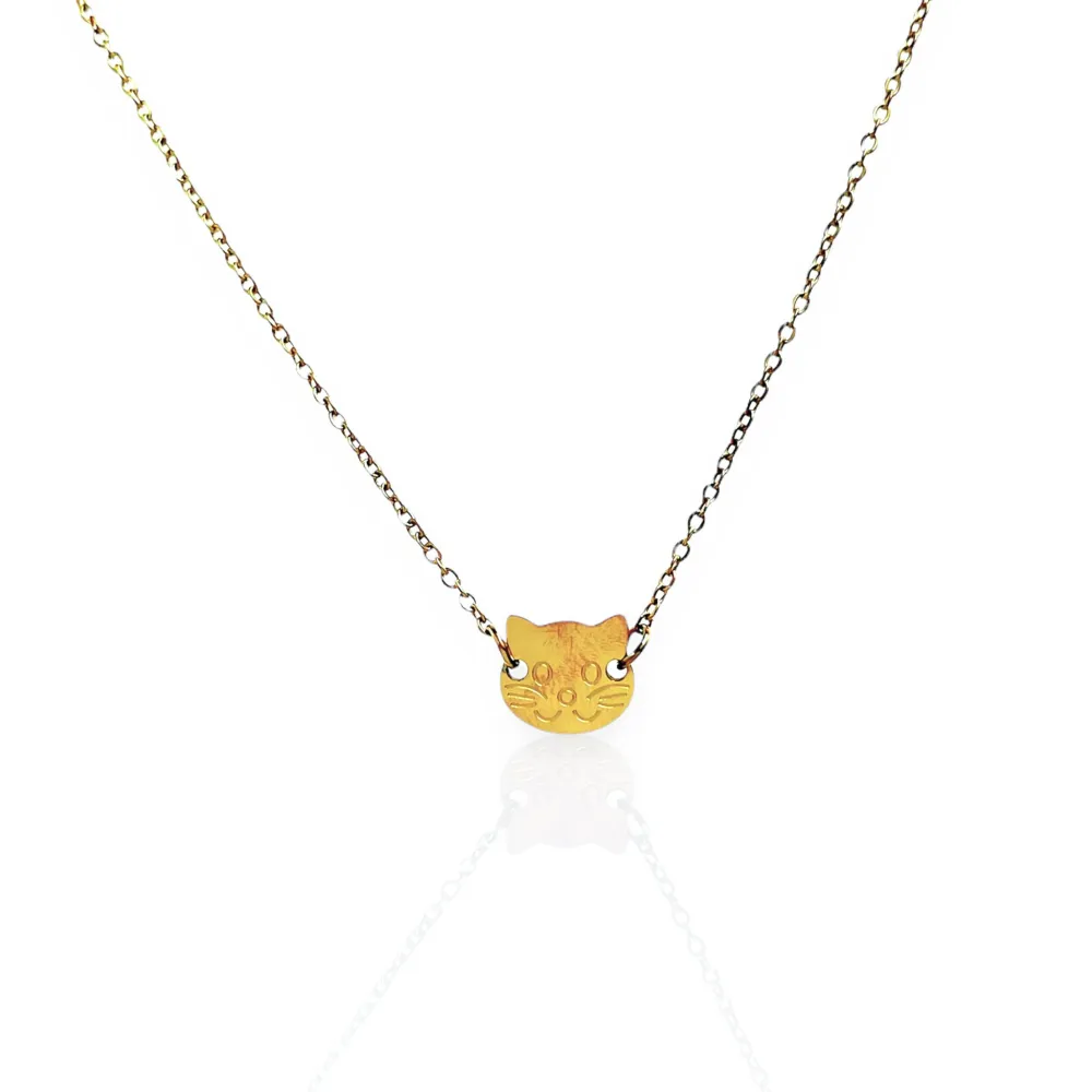 Gatto-Collana Corta in Acciaio - CAC-413-2134