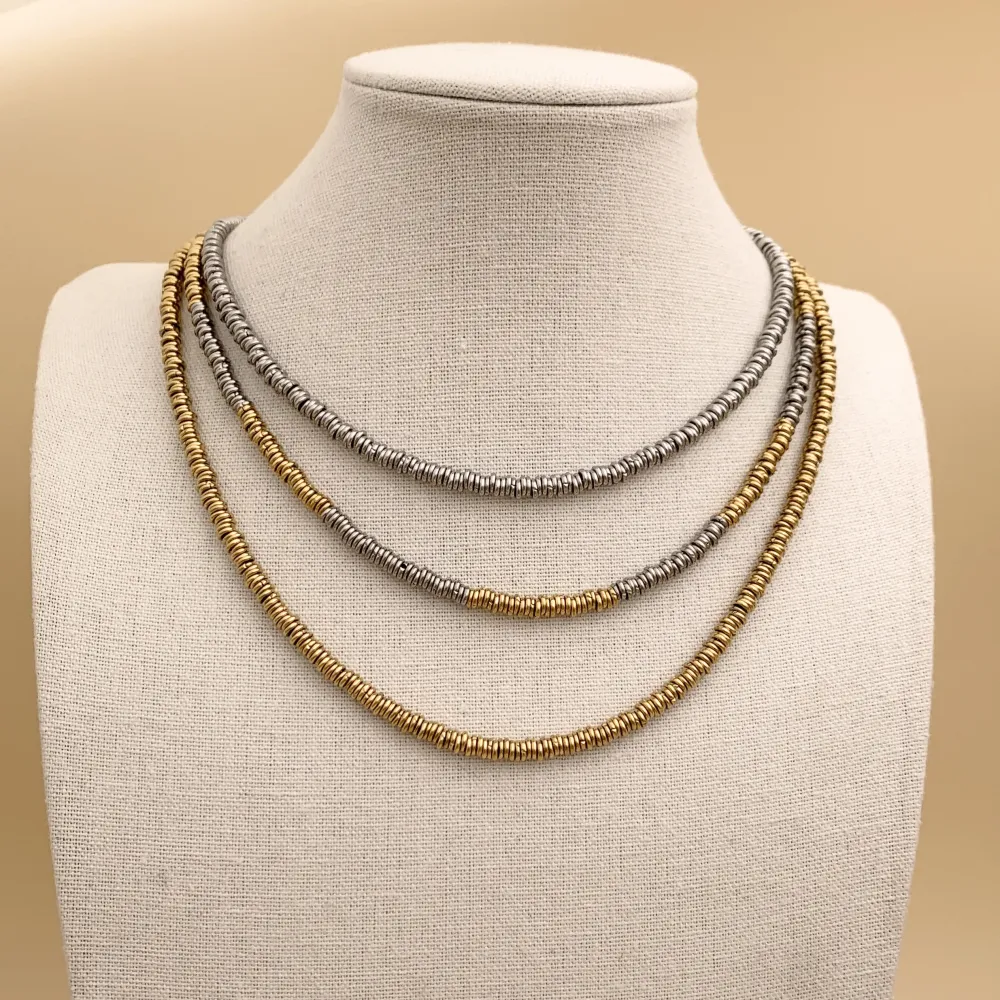 CAC7569-Catena Con Anellini-Collana Corta in Acciaio - CAC-413-2181-Catena Con Anellini-Collana Corta in Acciaio