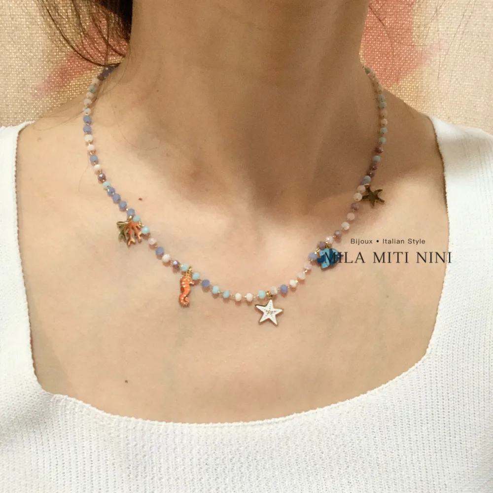 Stella Marina  -Collana Corta in Acciaio - CAC-413-2236