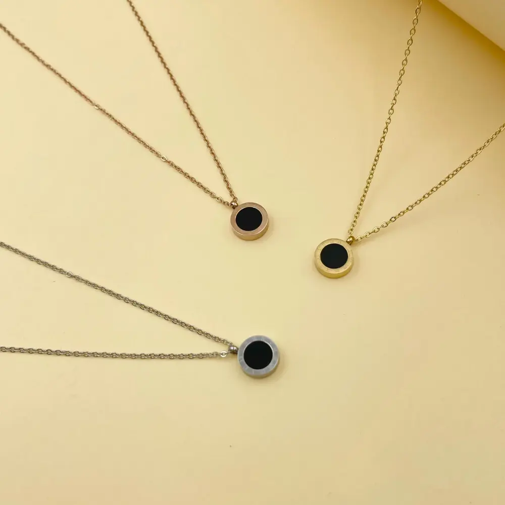 Tondo N.Romano-Collana Corta in Acciaio - CAC413-2287