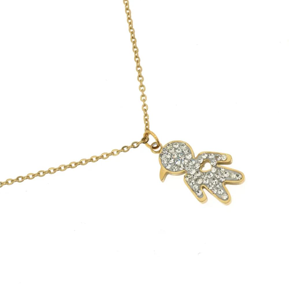 CAC-Bimbo 5311 - Collana Girocollo in Acciaio - CAC-413-2370