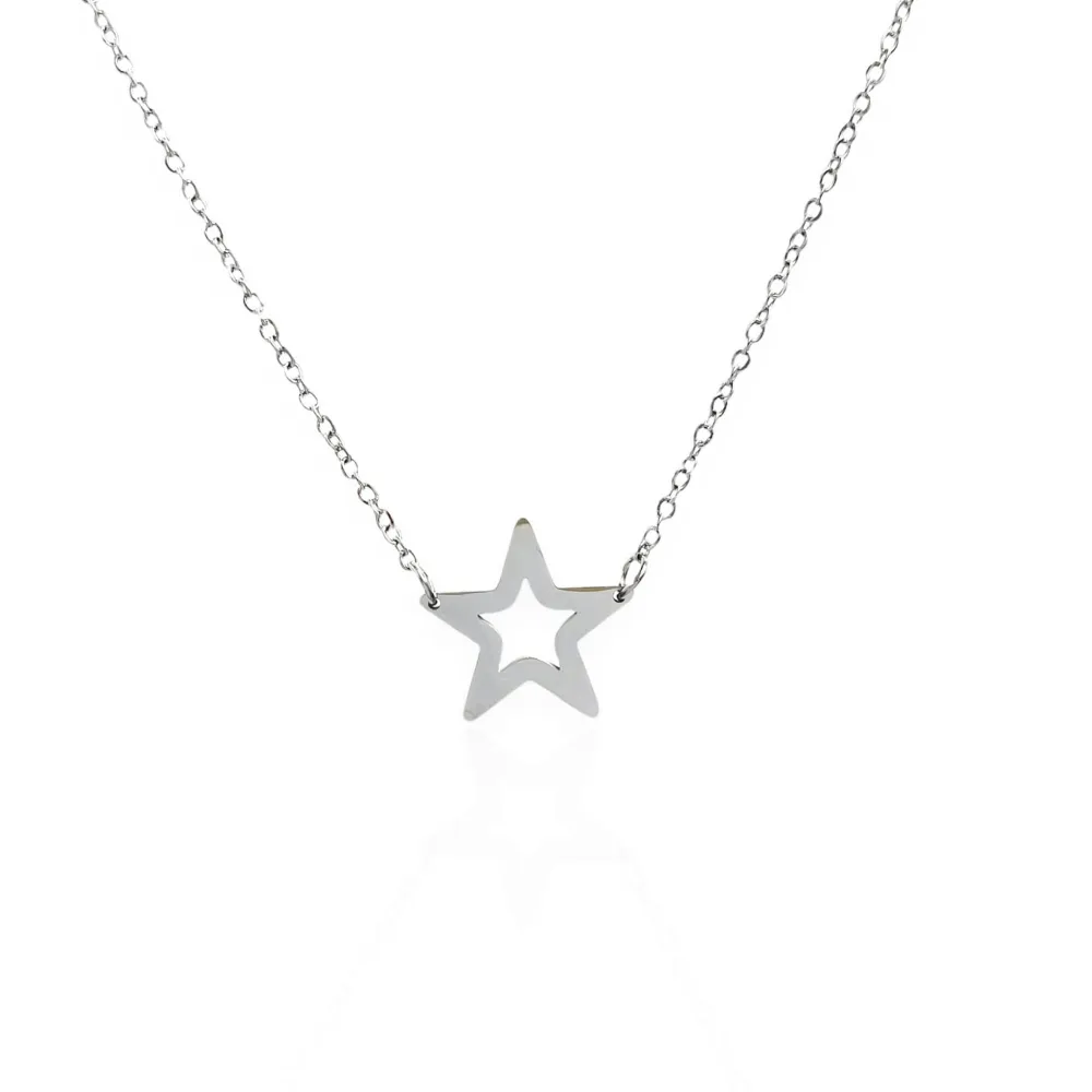 Stella Vuota-Collana Corta in Acciaio - CAC-413-271