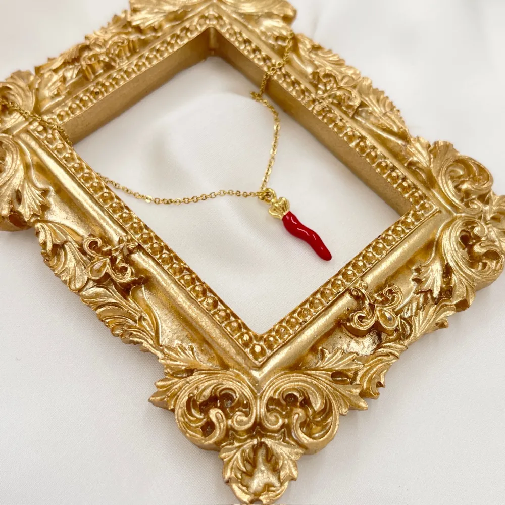 Cornino con Corona-Collana Girocollo in Acciaio - CAC-413-278