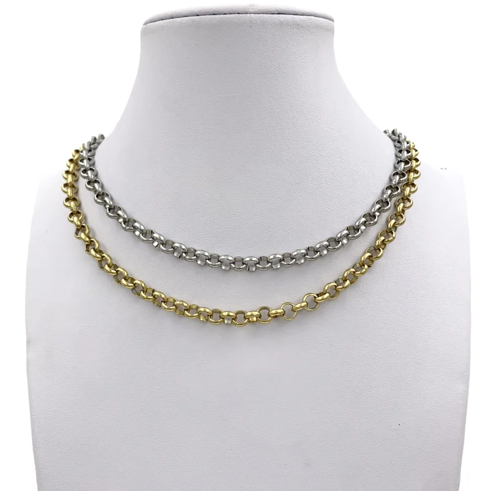 CAC6653-Catena 6mm  - Collana Corta in Acciaio - CAC-413-3501-2081