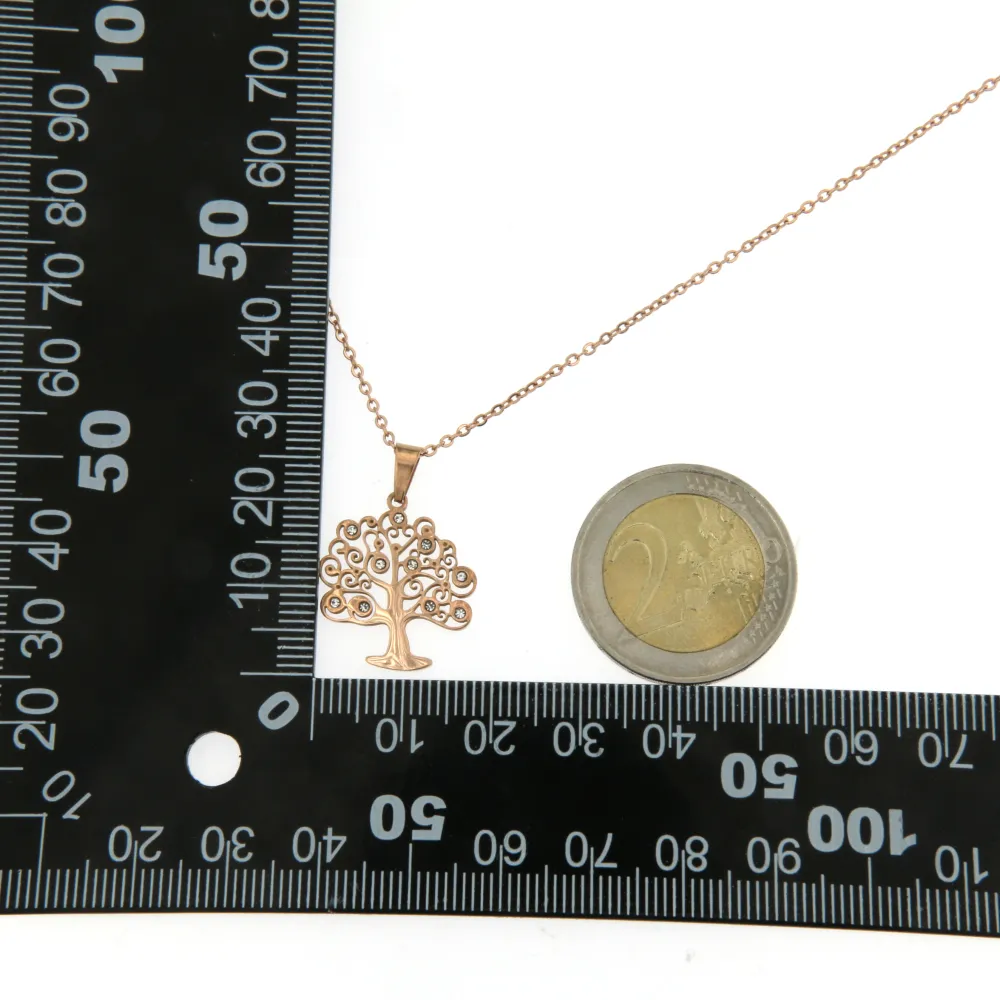 CAC6397-Albero della Vita- Collana Corta in Acciaio - CAC6397-Albero della Vita- Collana Corta in Acciaio