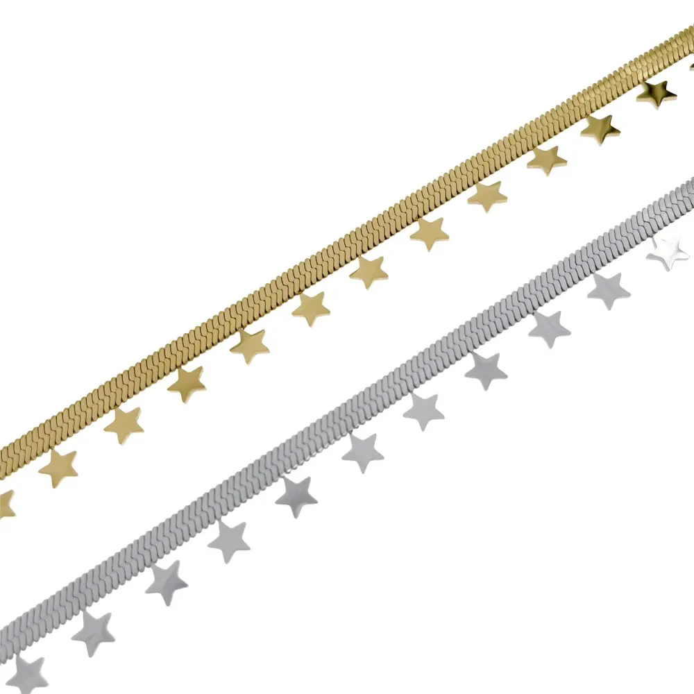 CAC6630-Serpente Stella- Collana Corta in Acciaio - CAC6630-Serpente Stella- Collana Corta in Acciaio