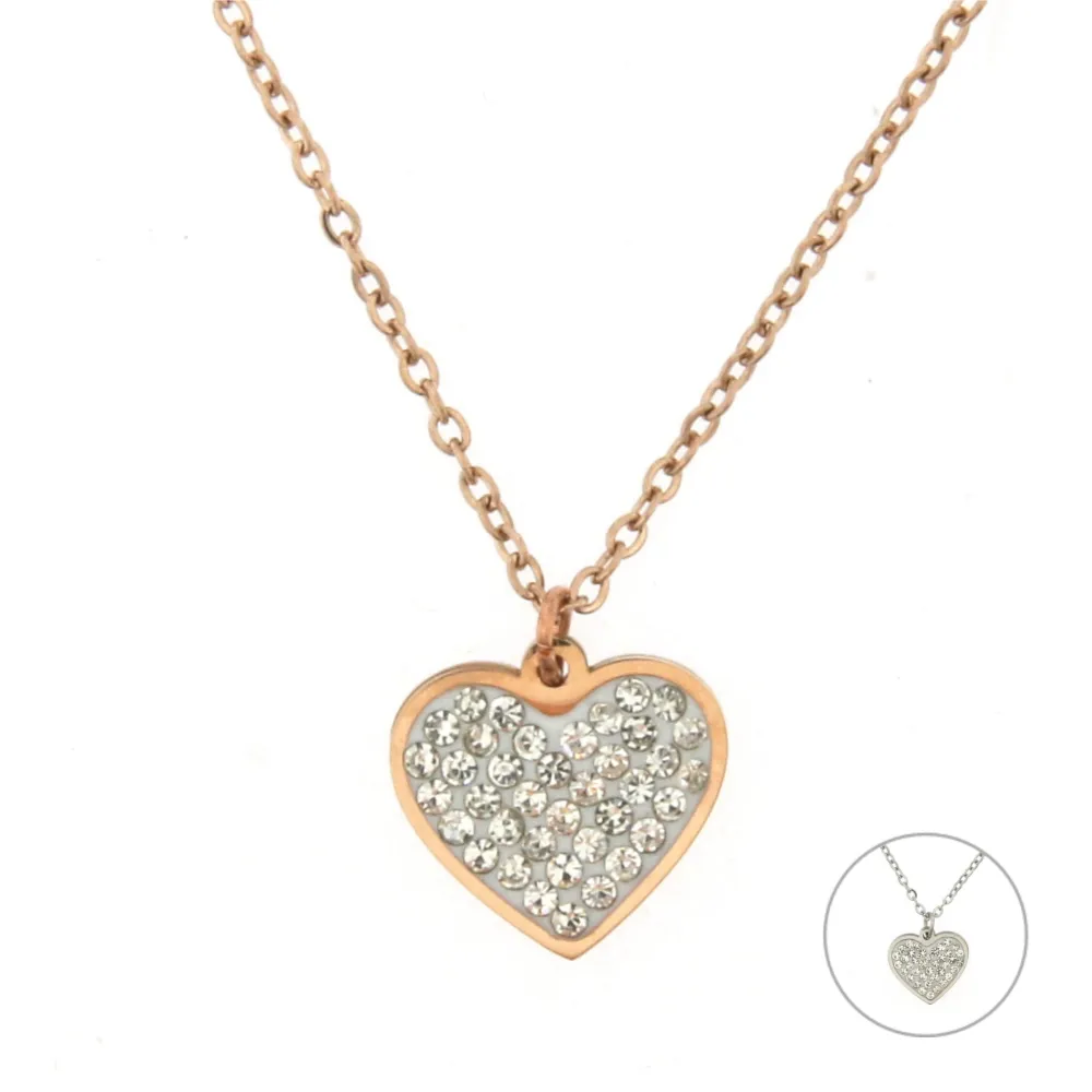 CAC6710-Cuore-Collana Girocollo in Acciaio - CAC6710-Cuore-Collana Girocollo in Acciaio