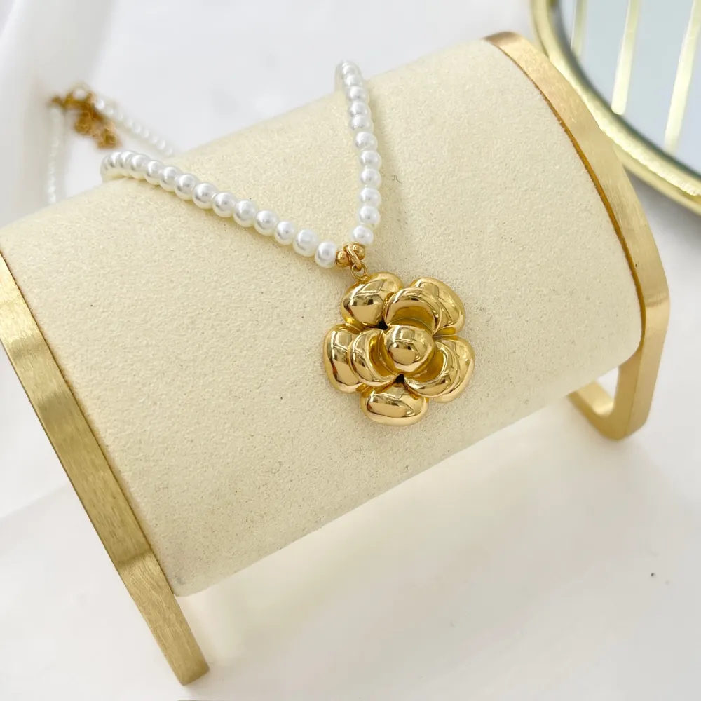 Fiore-Collana Girocollo in Acciaio - CAC-732-376