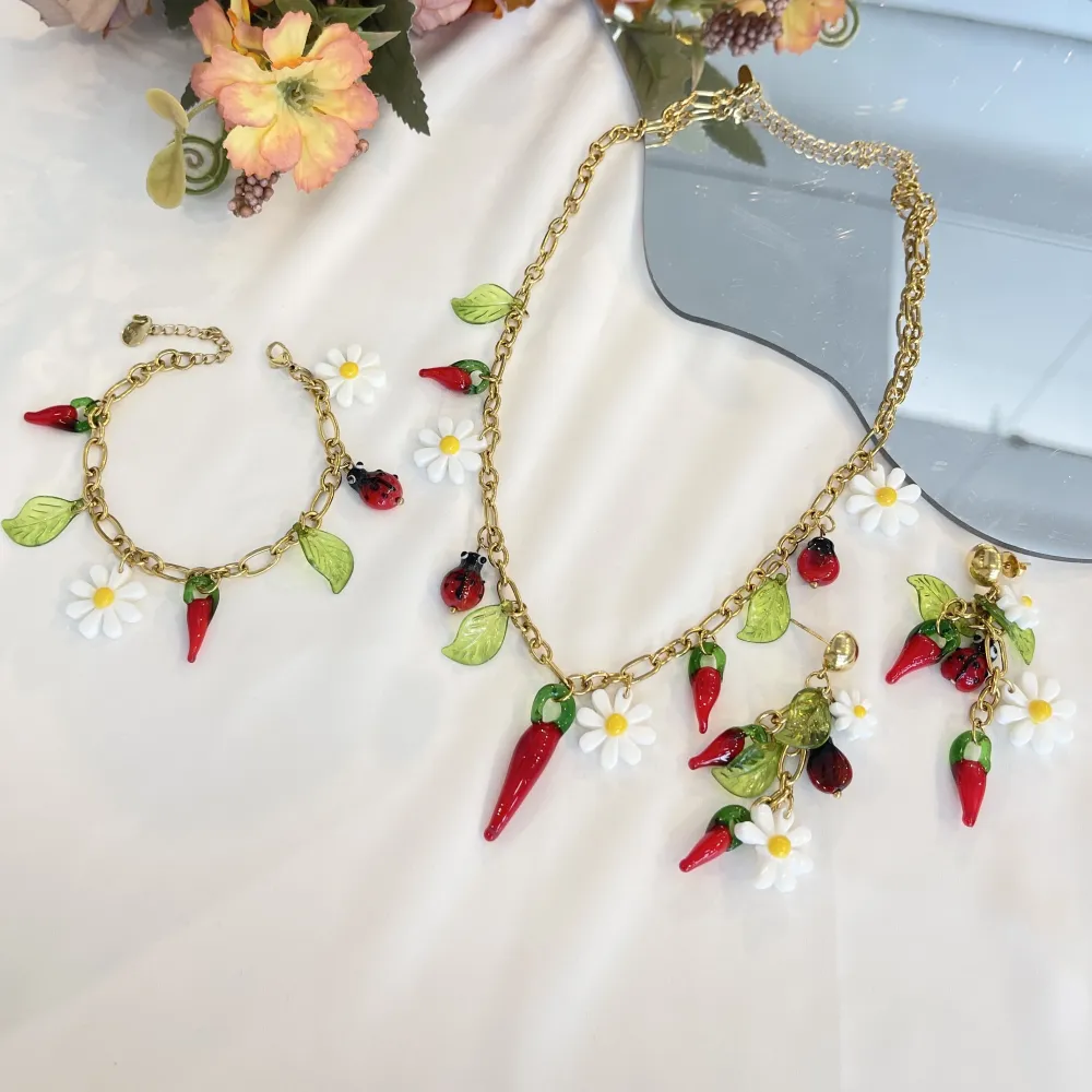 Cornino Cocinella Margherita -Collana Corta in Acciaio - CAC-732-405