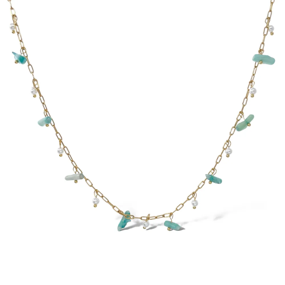 Perline Colorate-Collana Corta in Acciaio - CAC-735-23-57