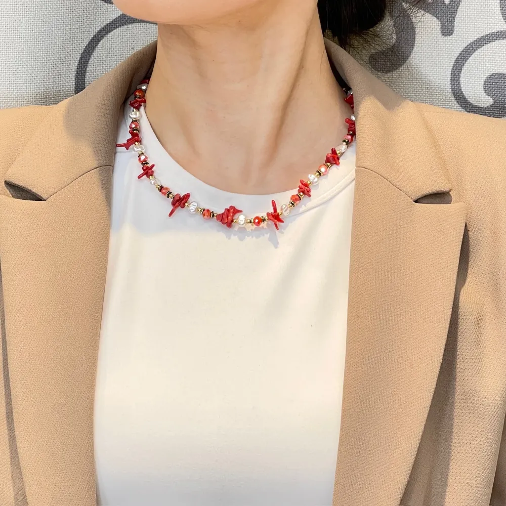 Pietrine -Collana Corta in Acciaio - CAC-735-53