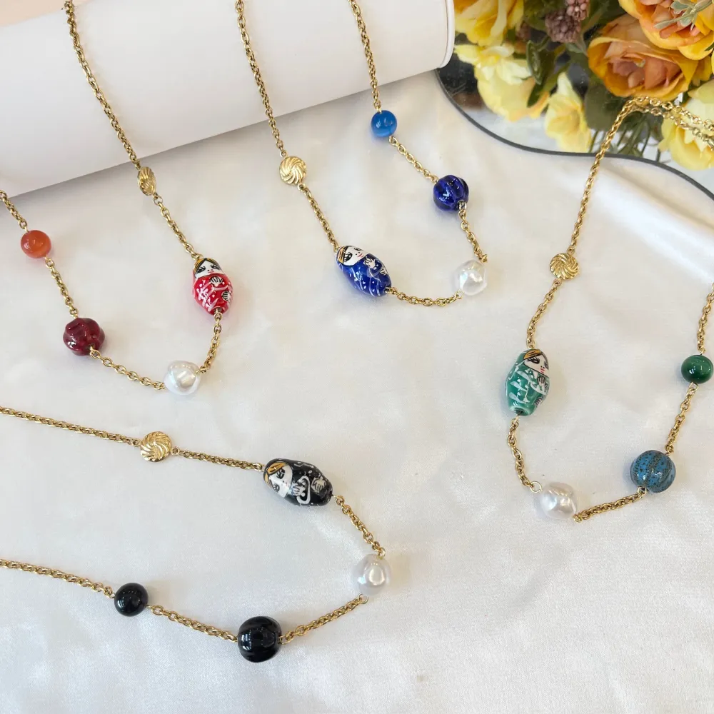 Matrioska -Collana Corta in Acciaio - CAC-765-87