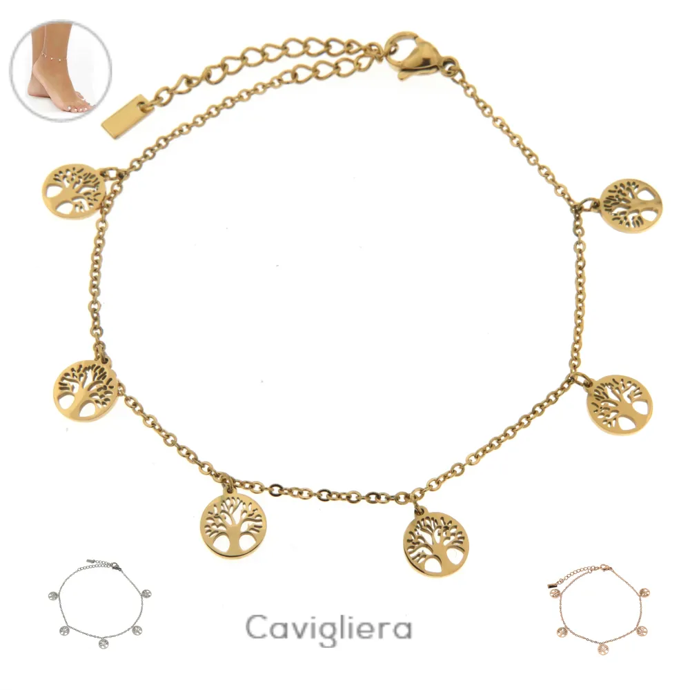 Albero della Vita 3184 - Cavigliera in Acciaio - CAV-413-64