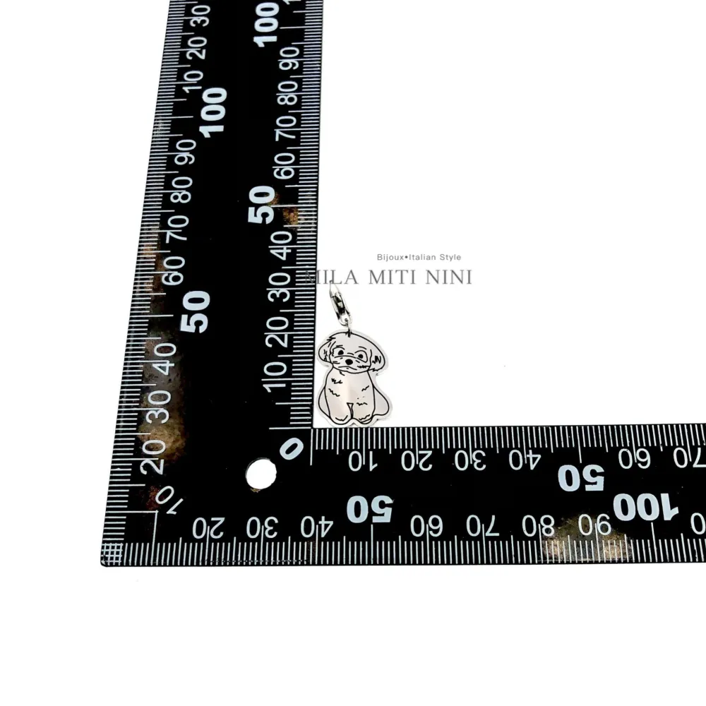 Cane-Ciondolo Smaltato in Acciaio - CIO413-113